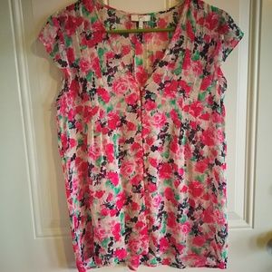 Joie Leala Chiffon Floral Top size Small